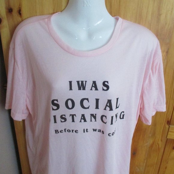 3/$25 I Was Social Distancing Before It Was Cool Tee LG-XL - Picture 2 of 5